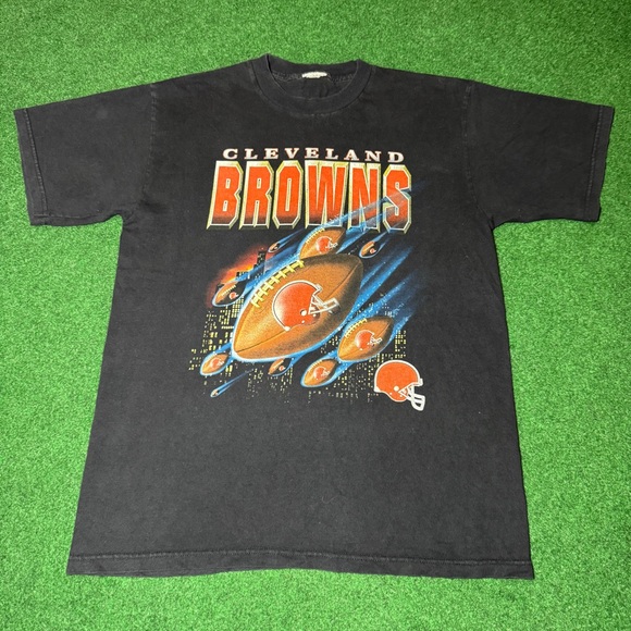 Vintage 90s Cleveland Browns RARE Space Large Retro Graphic T Shirt